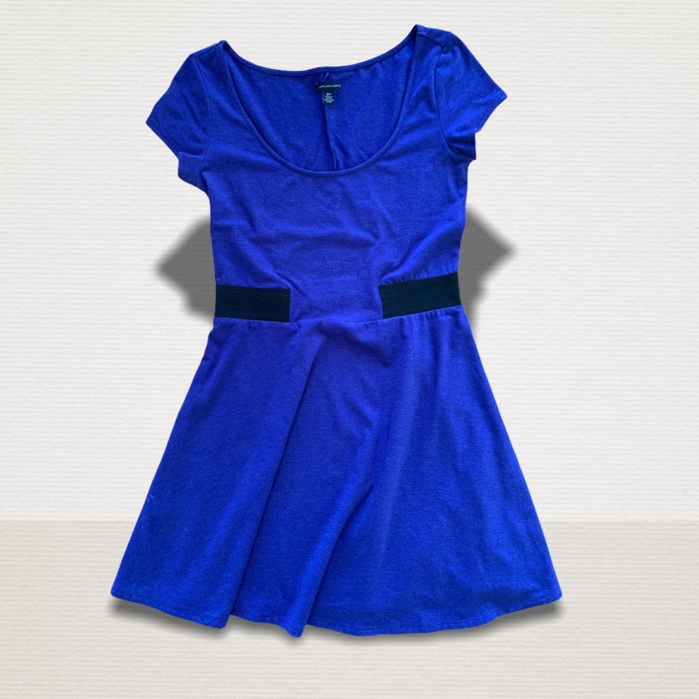 AEO Indigo Short Sleeve Skater Dress